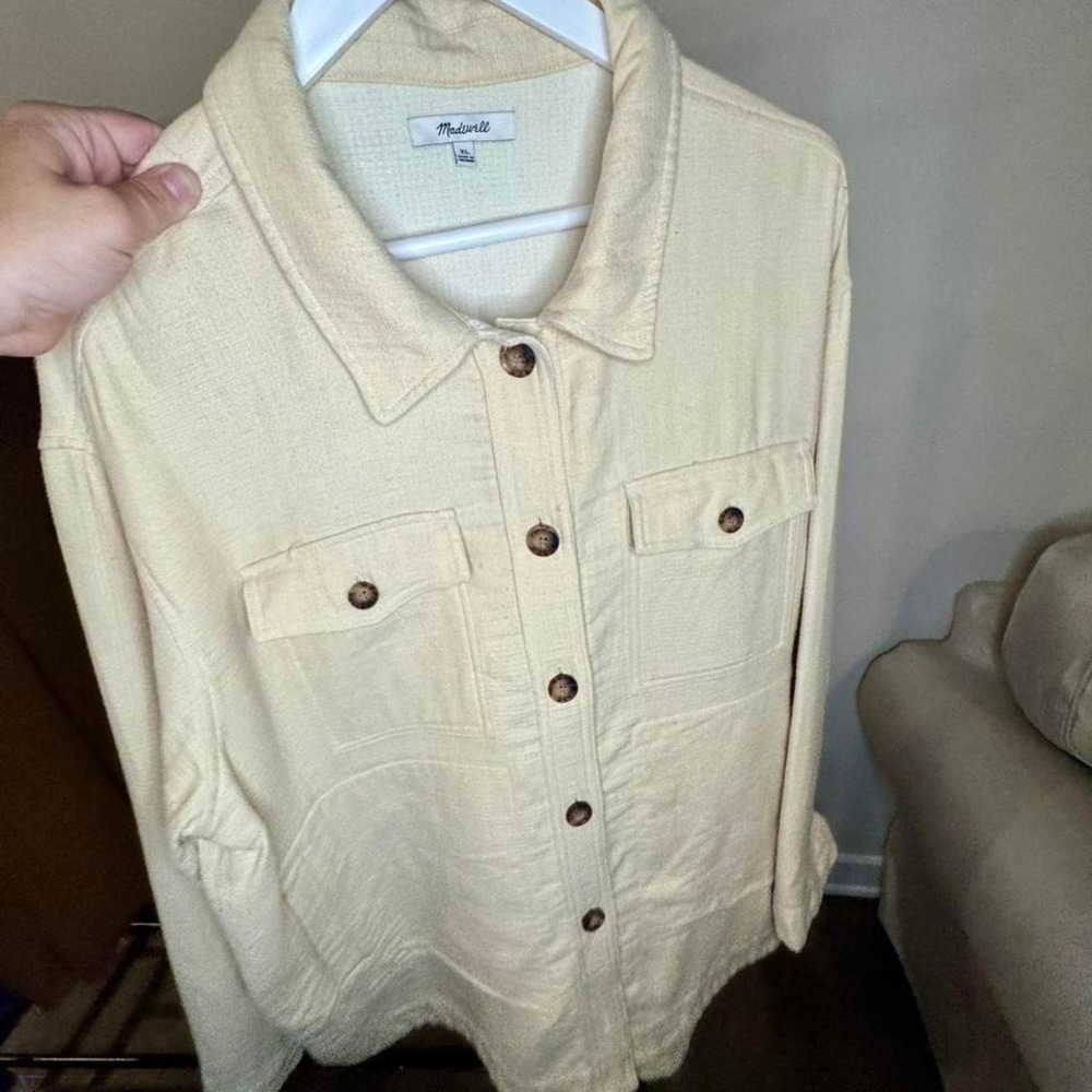 Madewell Cream Shirt/Jacket - Picture 3 of 4